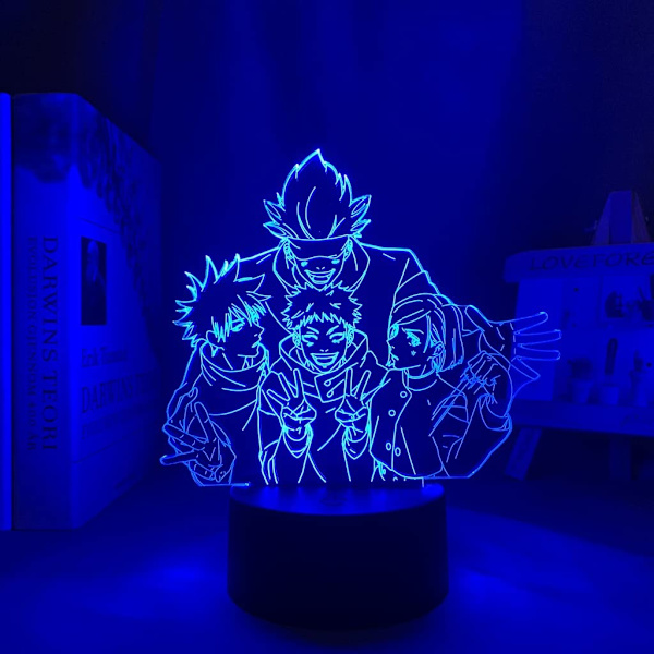 3D Illusion Jujutsu Kaisen LED Anime Lampa 16 Färger Ändra R