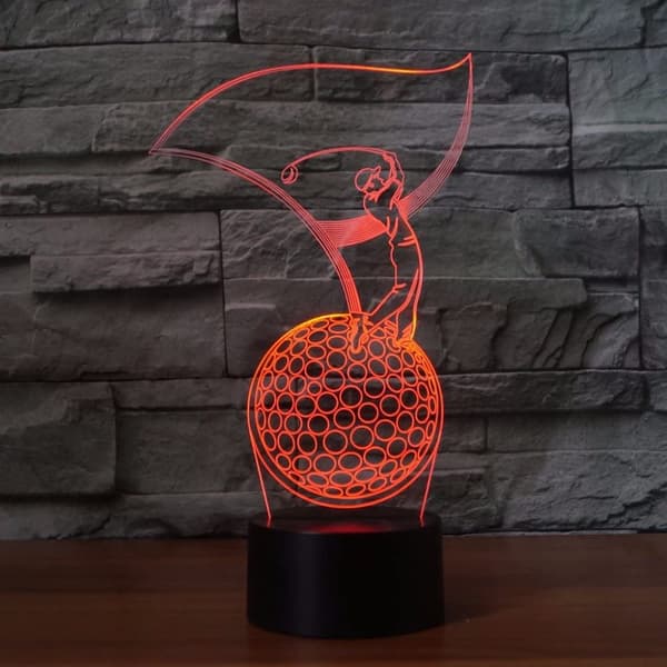 3D Golf Nattlys Berørings Bord Skrivebord Optisk Illusjon Lamper