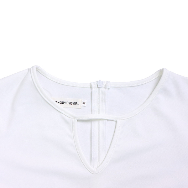 Temperament Sexy Yksivärinen Plisseerattu Mekko (Valkoinen XXXL)