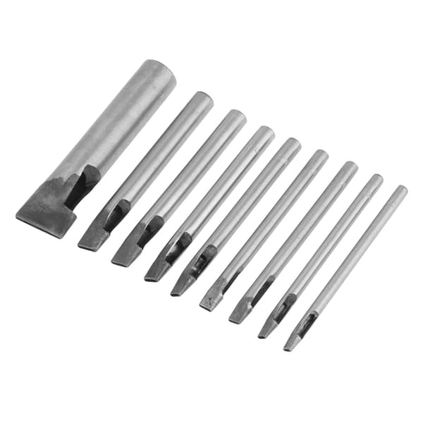 2mm 9stk Læder Oval Form Hulstans Sæt Cutter Hul DIY Værktøj