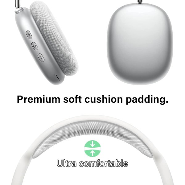 Trådløse hodetelefoner Over-Ear Bluetooth Justerbare hodetelefoner 42 timer lyttetid Volumkontroll, Passer til Gaming/Løping/Sportshodetelefoner f Silver