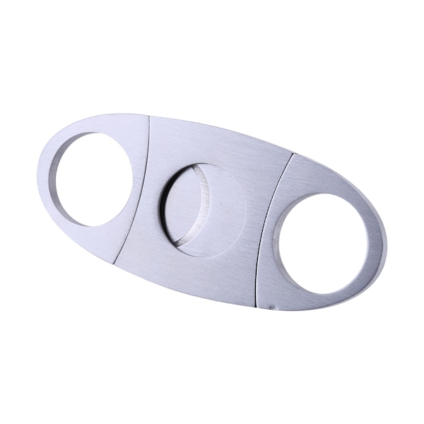 Cigar Cutter i rustfrit stål - Lommekniv med dobbelt blad - Bærbar sølv