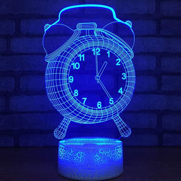 3D LED Hjort Optisk Illusjon Sensor Nattlys med Smart T