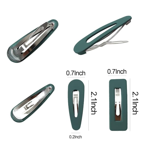 Matte Snap Hårklemmer Barrettes til Piger Kvinder, No Slip Cute Solid Candy Farve Hår Tilbehør Hårnåle 20stk SnapClip20A