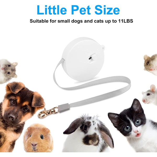 Infällbart hundkoppel för små hundar och katter upp till 11 lbs w