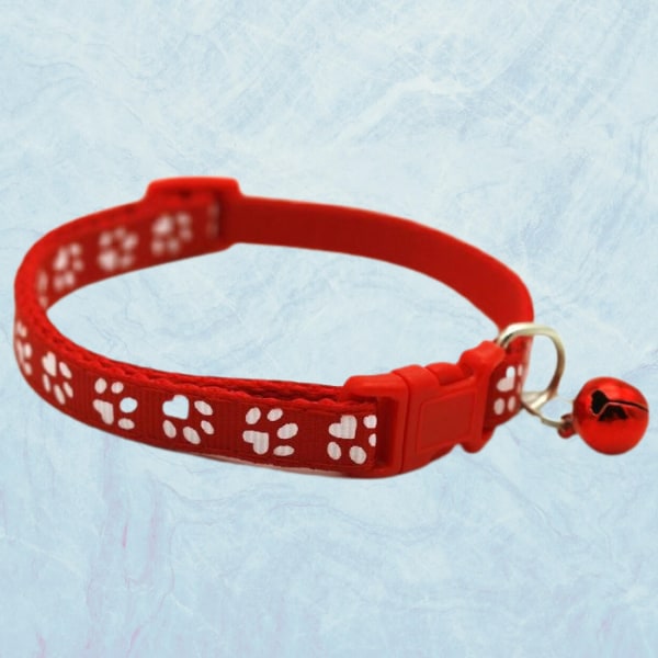 Hundhalsband Andas Nylon Pet Halsband Justerbar Liten och Red