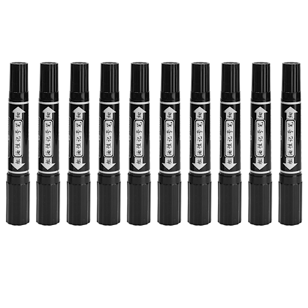Marker Pen Olie Tyk Stor Dobbelt Hoved Signatur Marker Penne Highlighter Malerværktøjer (Sort)