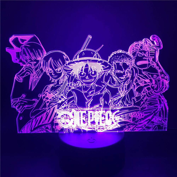 3D Natlamper Illusionslamper One Piece Natlampe Luffy S