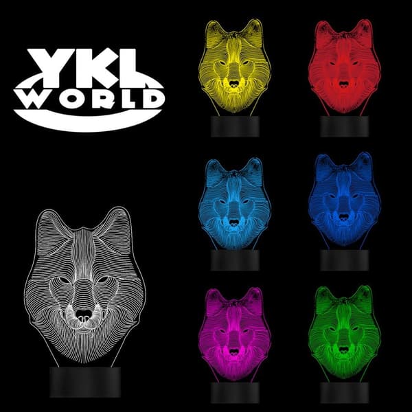 3D Ulvelampe, YKLWORLD Ulv Nattlys, Led Optisk Illusjon