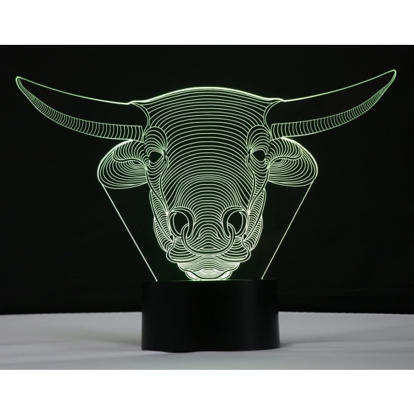 Ko 3D Nattlampa 7 Färger LED Touch Bordsslampa Energisparande Lampor Mode Kreativ Heminredning Present