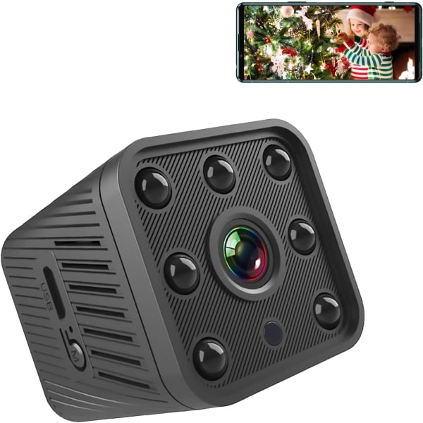 Spionkamera Dold kamera 1080P 120° Mini WiFi-kamera med Tw
