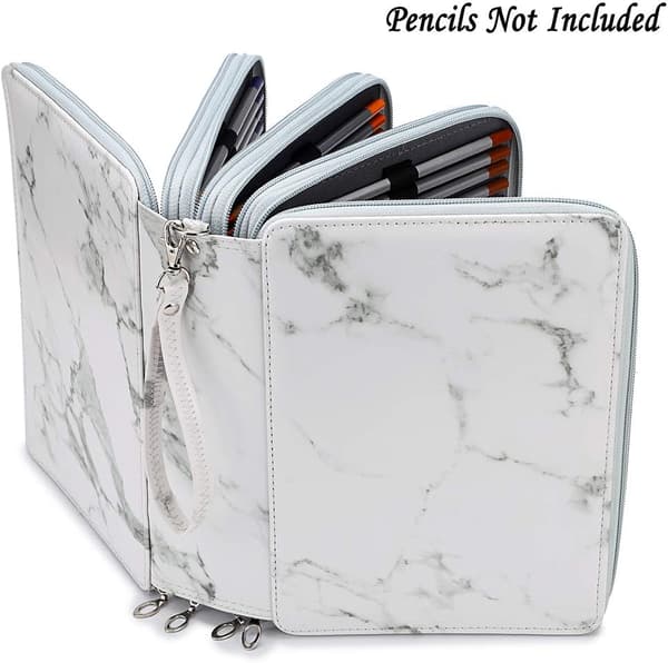200 rum Farveblyant Organizer - Deluxe PU Læder Blyant A