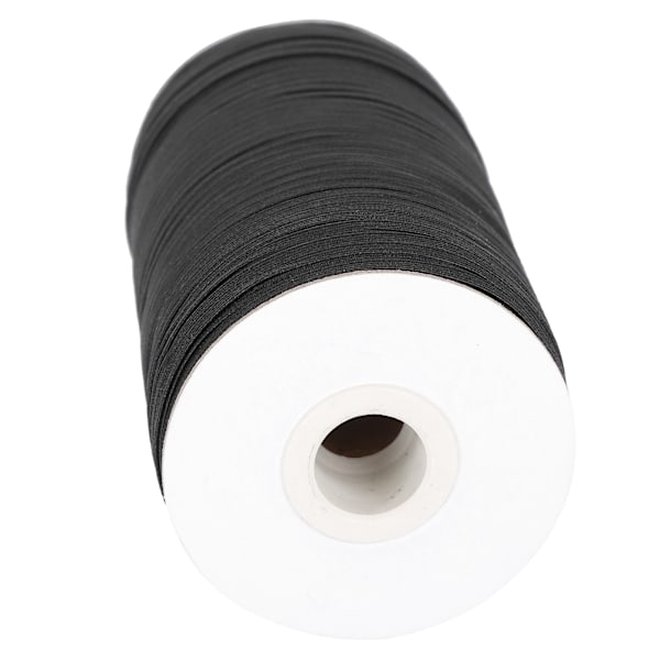 Elastiskt band DIY rem rep Hög elasticitet Klädsömnad Broderi Tillbehör 180M Svart
