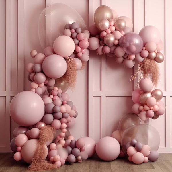 130 stk. støvet rosa balloner i forskellige størrelser 18\" 12\" 10\" 5\" ballonbue guirlande sæt perfekt til fødselsdagsfest, dimission, babyshower, bryllup, Holi Dusty Pink