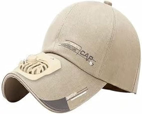 Unisex USB-lade Vifte Caps Sommer Solhatt for Uformell Utendørsbruk Red