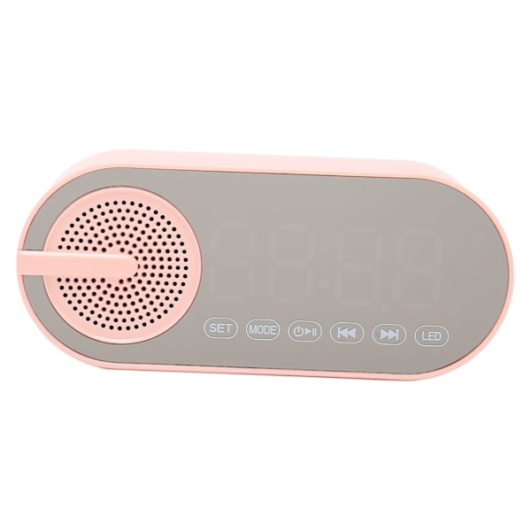 Digitalt ur med Bluetooth-højttaler, LED-spejlskærm, FM-radio, lille vækkeur med dobbeltalarmer til soveværelse og kontor