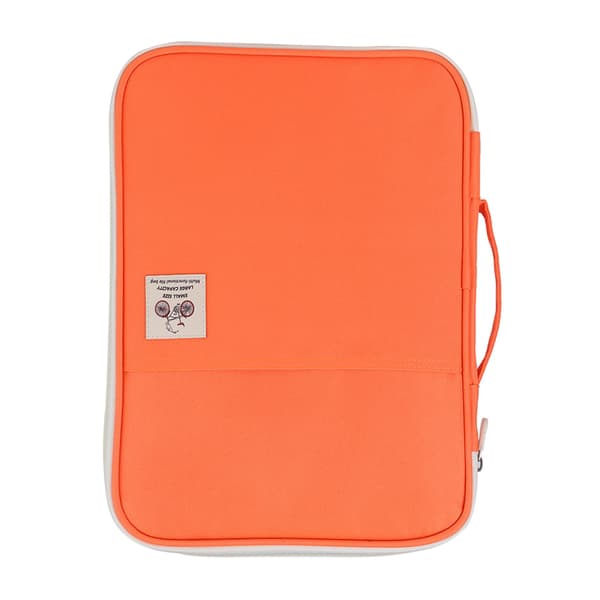 A4 Dokumentpose Filmappe Portfolio Organizer Computer Notebook Lynlås Etui (Orange)