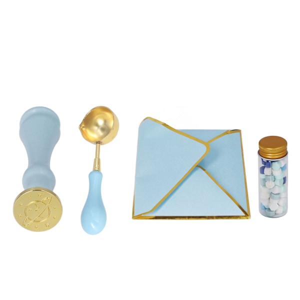 Vaxstämpelset Retro DIY Craft Stamp Hand Account Kuvert Eldfärg Tätningsvax Kit Present Dekoration