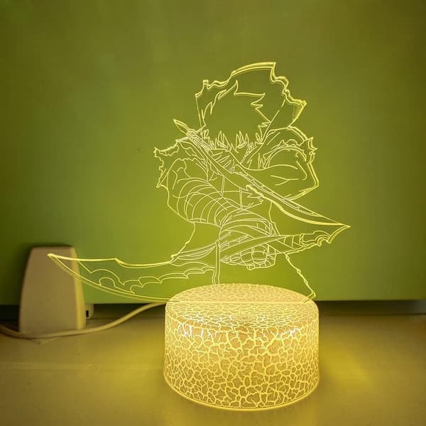Anime Tegneserie 3D Illusjon Nattlys, LED Bordlamper, S