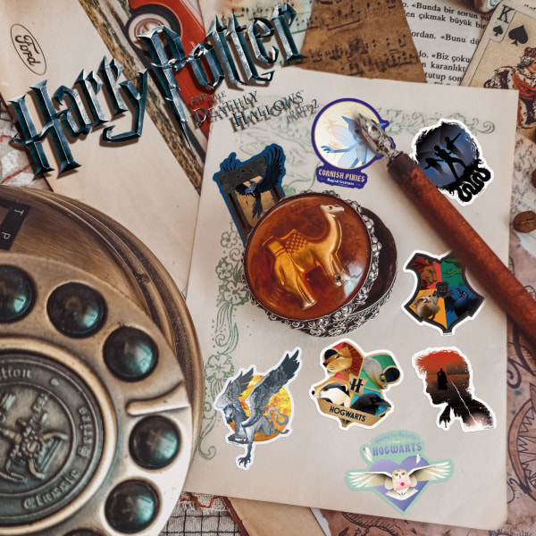 Harry Potter Vattenfärg Vinyl Stickers, Set om 50,