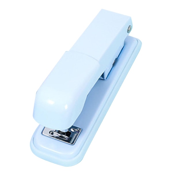 Kontor stiftemaskin for 24/6 26/6 60mm dybde Ergonomisk uanstrengt skrivebordsstifter for studentlærer himmelblå
