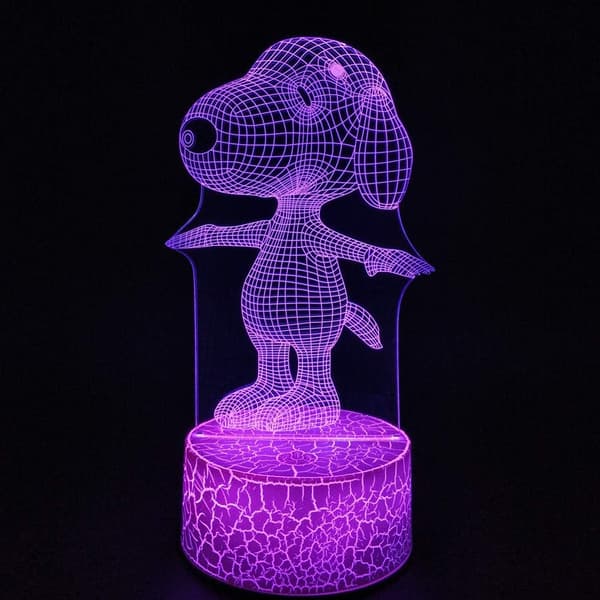 3D Illusion Natlampe LED Skrivebordslampe Touch Control 7 Farver