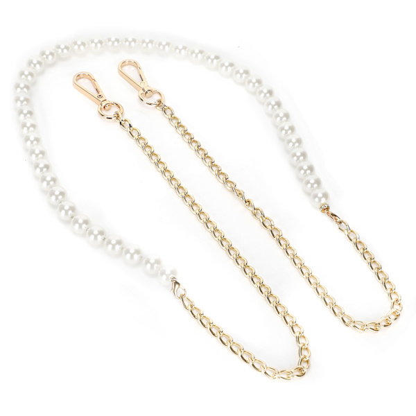 Imitation Pearl Bead Handle Bag Chain Strap Replacement för Handbag Purse Wallet Crafts Making