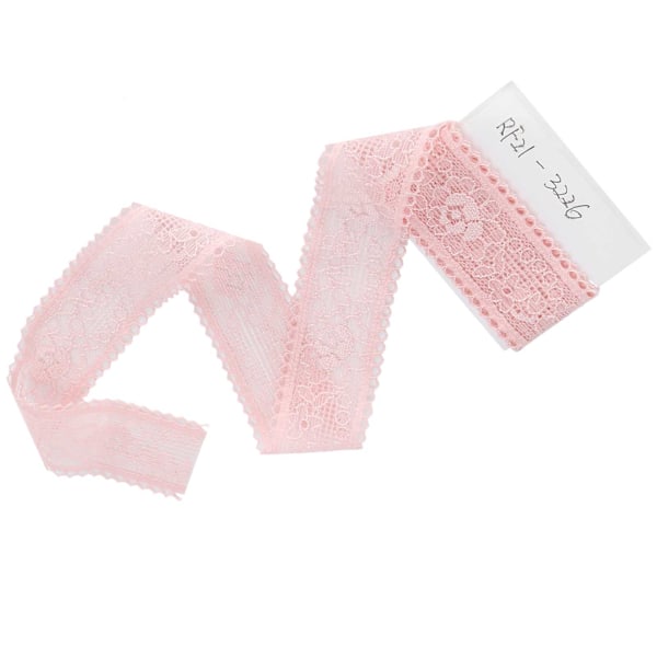 Spetsband Rosa Vågmönster Nylon Dekorativ Kant Sytillbehör 3cm Bredd 10 Yards Lång