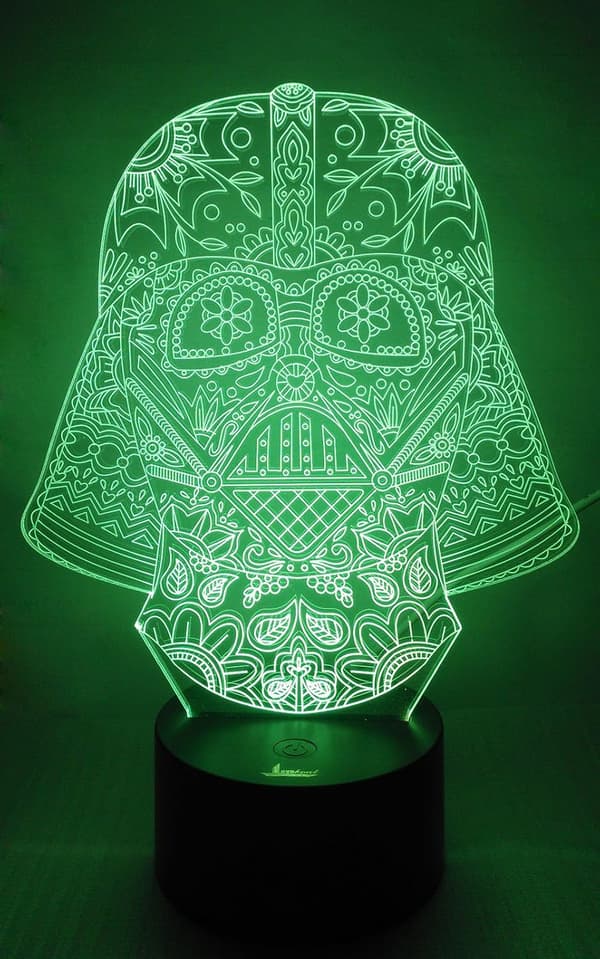 Darth Vader 3D Natlys LED Illusion Lampe Sengelampe Bordlampe