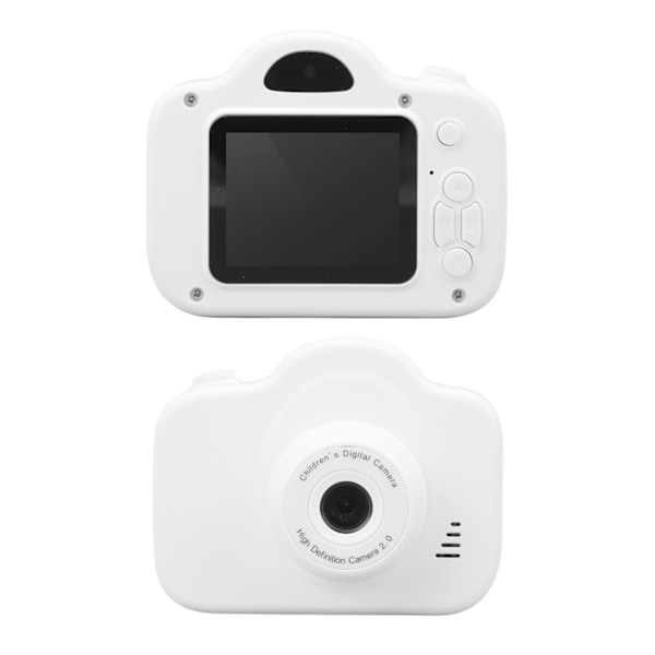 Lasten digitaalinen kamera 2000W HD 2,0 tuuman näyttö Ladattava monitoiminen lasten videokamera lelu taaperolle White