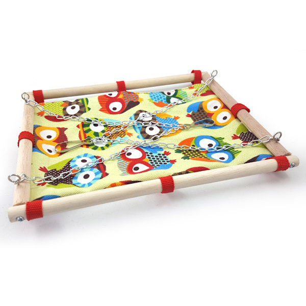 Fågel leksaker klättring hängmatta bo spel säng stuga hängmatta för P