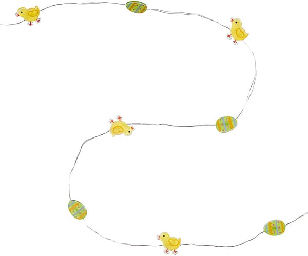 30 Kyckling & Påskägg Batteridriven Micro Led Inomhus Sil