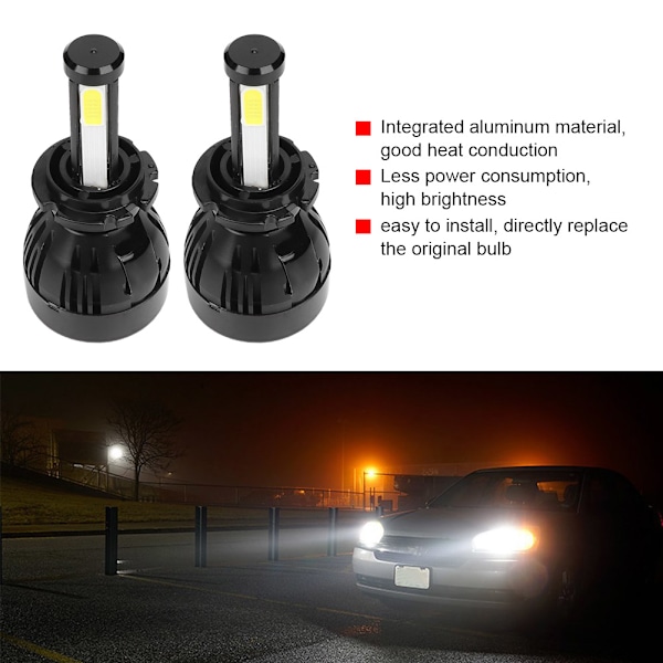 2 stk D1 D2 D3 D4 80W Super Lys Bil LED Hovedlys Vanntett Auto Hovedlys