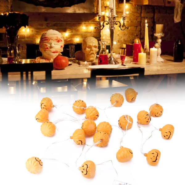 Gresskarlys-streng Halloween LED-dekorasjon Ferielykt for innendørs innendørsmedium