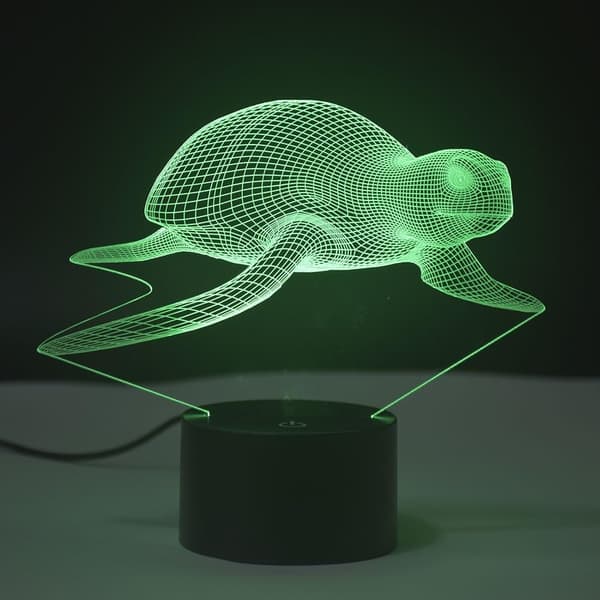3D Natlampe Optisk Illusion Natlys 7 Farveskift
