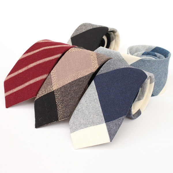 2.8\" (7 cm) ternet/stribet slips Tartan vævet TR materiale slips
