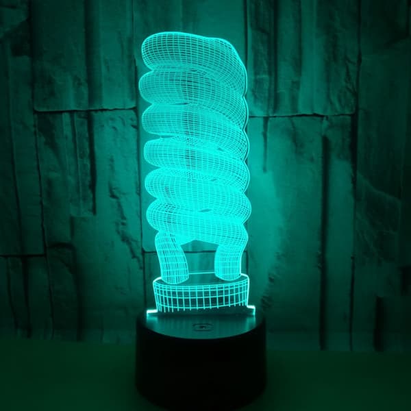 Sparelampe 3D Nattlys med Fjernkontroll og Berøringskontroll, Multi
