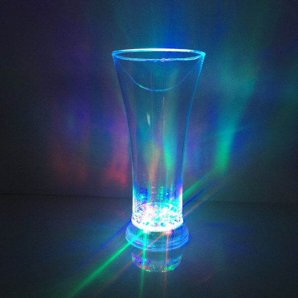 Rund mun hög kopp blinkande kopp, LED blinkande kopp lysande kopp, LED vattensensorkopp