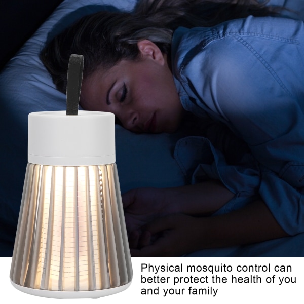 USB Elektrisk Myggdödare Lampa Laddningsbar Bug Fly Insekt Myggljusfälla Lampa