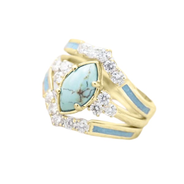 925 Sterling Sølv Spinner Blomster Ring for Kvinner Fidget Angst Relief Ring Band Meditasjonsring (Gull)
