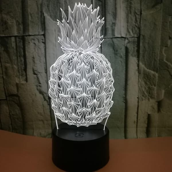 3D Brann Dinosaur Nattlys Illusjon Soverom Lampe med USB