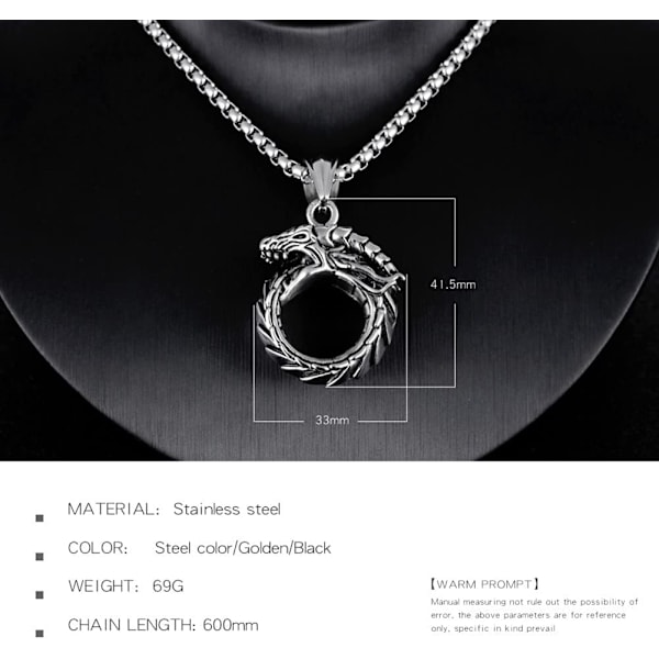 Kors Eternal Ring Vedhæng Halskæde Rustfrit Stål Vedhæng Halskæde til Mænd Kvinder Bedste Ven Halskæder Silver Eternal Ring