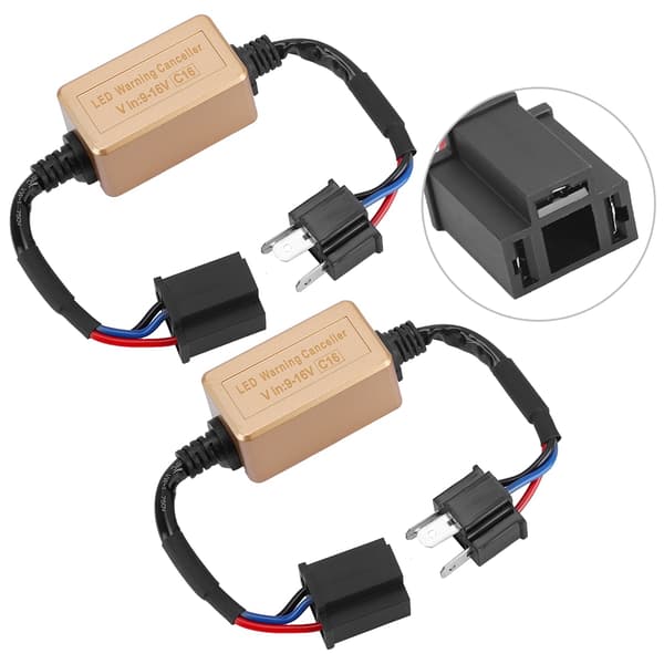 2 stk. H4 9003 LED Forlygte Dekoder Anti-Flimmer Modstand Fejl Advarsel Canceler