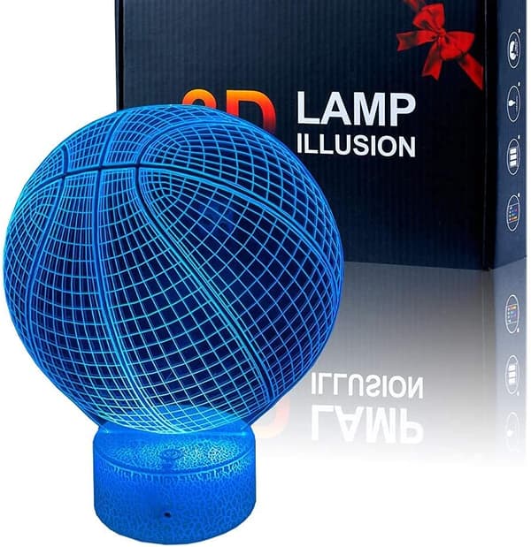 3D Nattlys 3D Illusjon LED 7 Fargeskiftende USB Touch Se