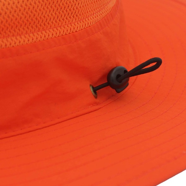Hatt för män Solhatt UPF 50+ Bred Brätte Bucket Hat Vindtät Fiske Orange