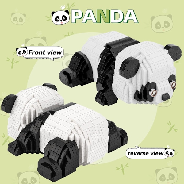 Mirco Dyr Byggeklodser Sæt til Goodie Bags, Festgaver til Børn, 1163 stk Lille Sæt Mini Sød Panda Byggelegetøj Klodser til Voksne, Fødselsdag B