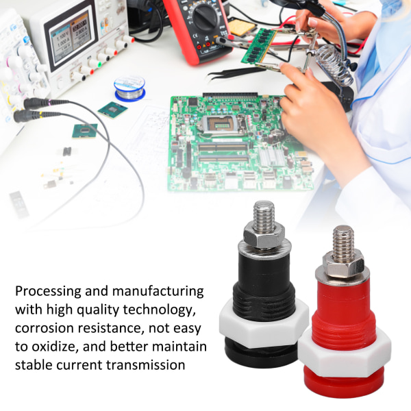 Bananuttag 4 mm Bra elektrisk ledningsförmåga Stabil överföringskontaktdon för industriell utrustning