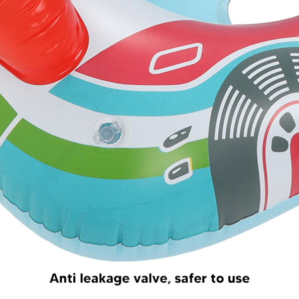 Yacht Pool Float Uppblåsbar Yacht Styrning Hjul PVC Anti Läckage Ben Hål Småbarn Simma Float för Simning Sommar Blå Botten