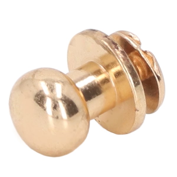 200 set Chicago-skruvar spik högglans 9x8mm utsökt utförande läder koppar nitfäste för DIY kläder väskor guld