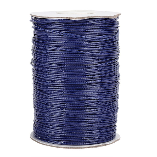 160m vaxtråd DIY miljövänlig handvävd rep halsband bomullstråd 1mm(26 # marinblå)